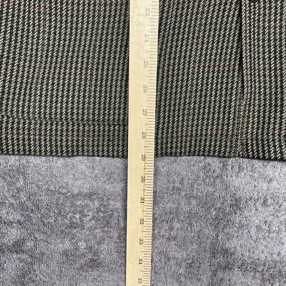 VTG Pendleton Jacket Mens M Gingham Plaid Chore Blazer 2 Pocket Wool Shacket - Picture 8 of 10